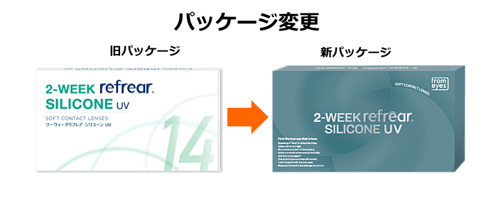 ２ウィークリフレアシリコーンUVパッケージ変更