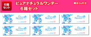 ピュアナチュラルワンデー6箱セット