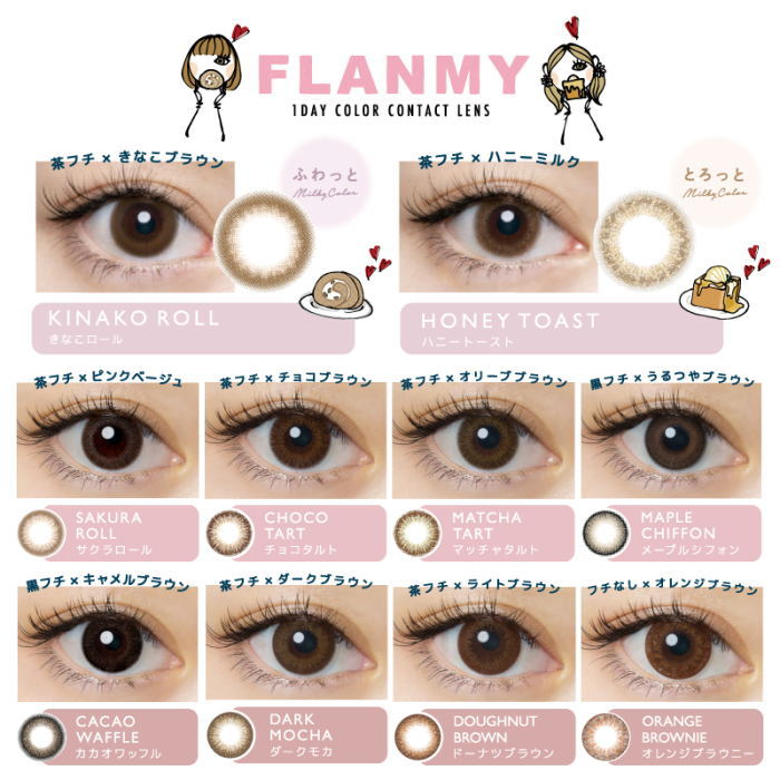 FLANMYのカラーと装着画像