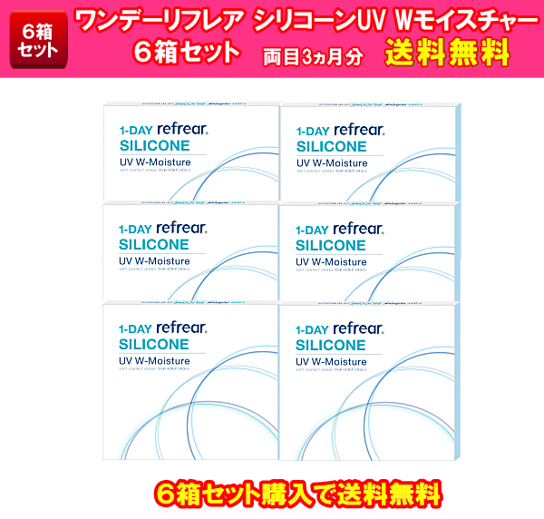 ワンデーリフレアシリコーンUVダブルモイスチャー6箱セット