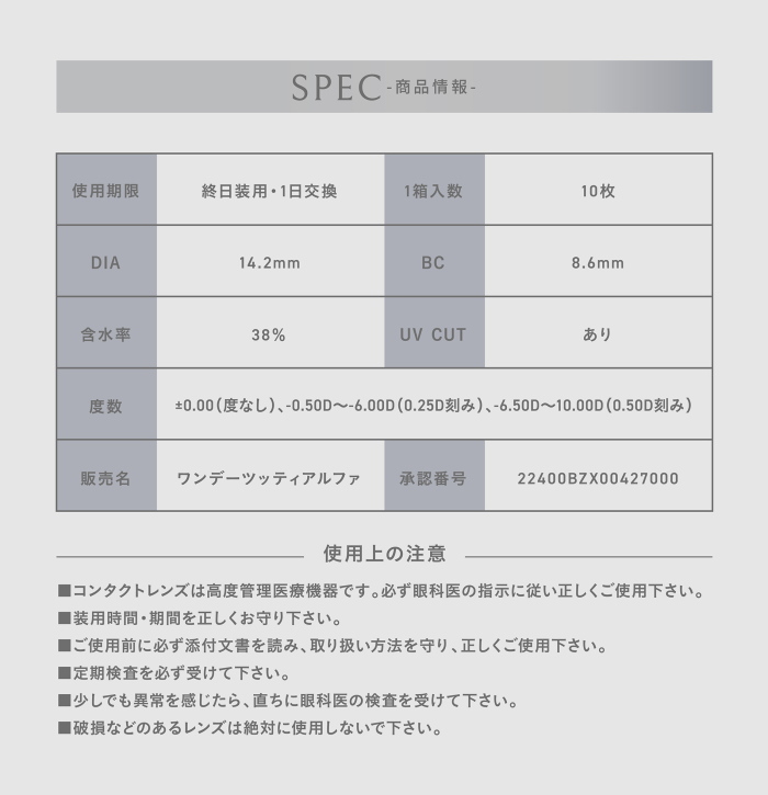 ルミエユーの規格