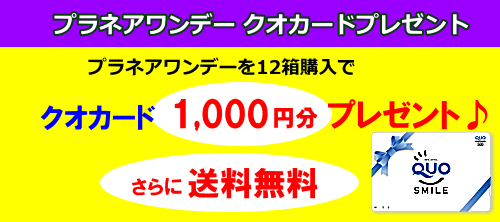 プラネアワンデー12箱購入で1,000円分プレゼント